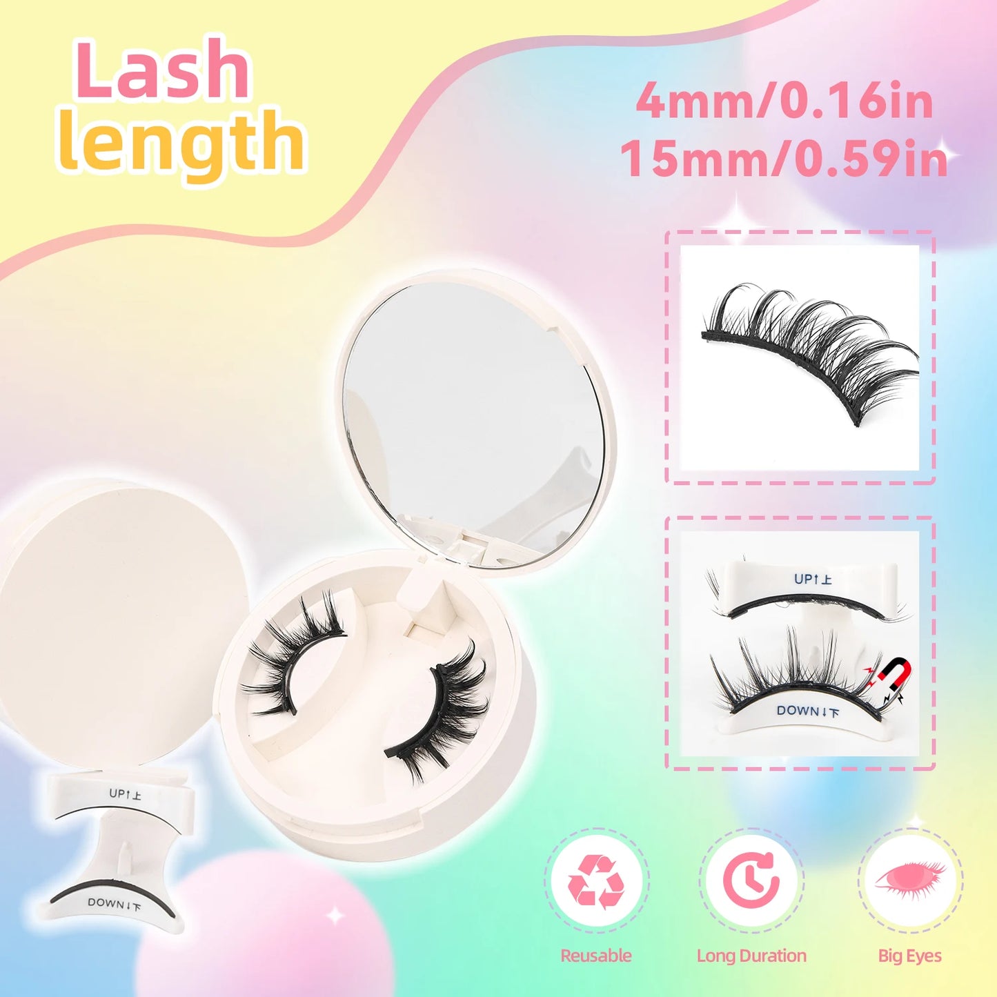 Transform Your Look with Magnetic Eyelashes - Effortless, Glue-Free, and Reusable Soft Lashes for a Natural Glam
